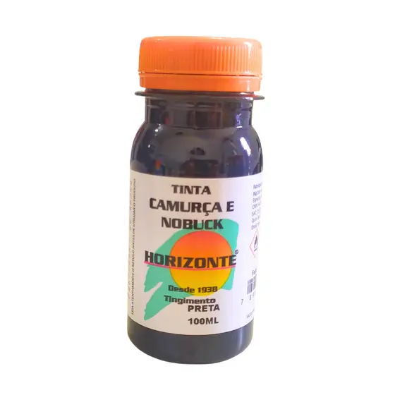 Tinta Para Camurça 100ml hoizonte Nobuck Cor preta Sapatos Botas Tênis Sapatênis Sandálias Coturno