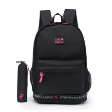 Mochila Feminina Onbongo Escolar Faculdade Viagem Estojo Reforçada