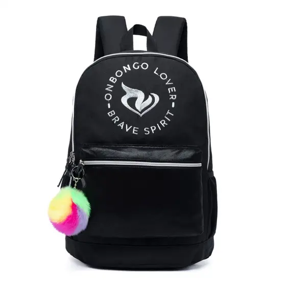 Mochila Casual Onbongo Pompom Espaçosa Resistente Leve