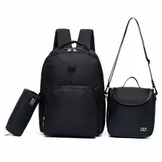 Kit Mochila Juvenil Lancheira Estojo Organizador Escolar Faculdade Trabalho Reforçada