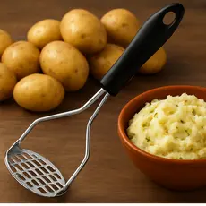 amassador espremedor de batatas purê feijão legumes inox