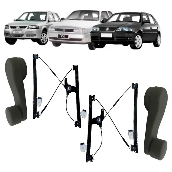 Par Máquina Vidro Manual Dianteira Gol G2 G3 G4 4 Portas