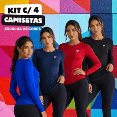 Kit 4 Blusa Uv Feminina Térmica