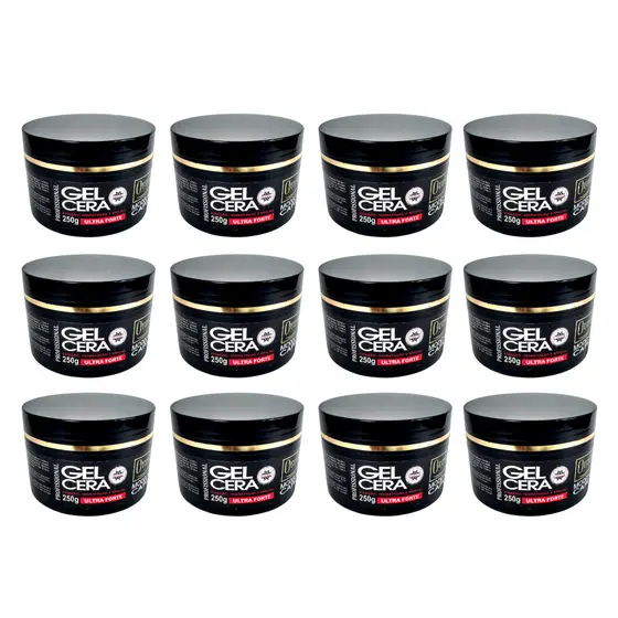 12 Gel Cera Capilar Ultra Forte Ouribel 250g
