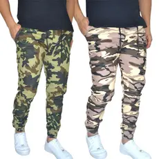 Kit 2 Calça Jogger Camuflada C/ Lycra Linha Premium Elástico