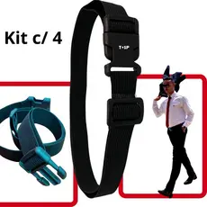 Kit 4 Cintos Segura Camisa, Suspensório, Cinto, Social, Presente para Padrinhos, Cinto Elástico