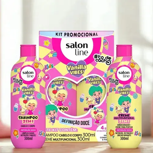 SALON LINE VANILLA VIBES KIT MULTIFUNCIONAL SHAMPOO 300ml + CONDICIONADOR 300ml
