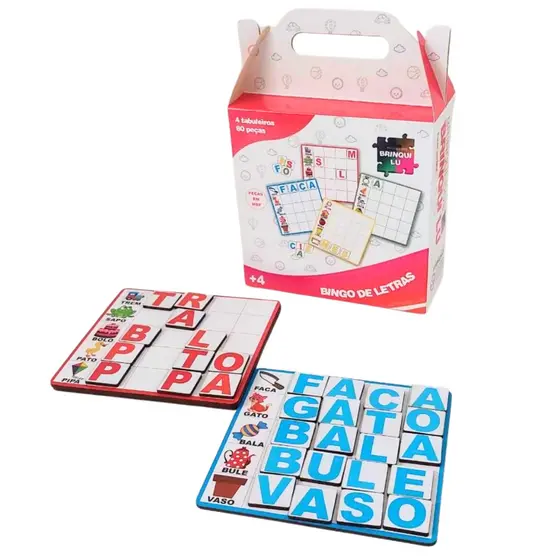 Jogo Educativo Pedagógico Infantil Bingo Divertido Letras Criança