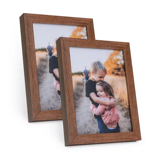 Kit 2 Portas Retrato 10x15 cm C/ Vidro Moderno Decorativo Horizontal e Vertical De Mesa Estante Foto