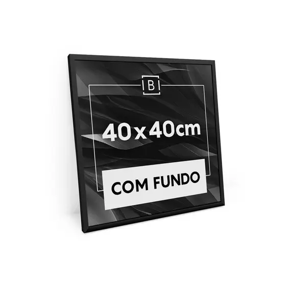Moldura 40x40 Cm C/ fundo Quadro Foto Retrato Mdf Quebra-cabeça Poster