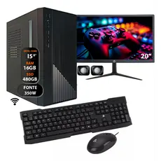Computador Core I5 8°ger Ddr4 16gb Ssd 480gb 350w Monitor 20