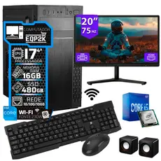 Computador Intel Core I7 4°gera. Ssd 480gb 16gb Memória Ram Monitor 20 + DVD