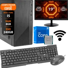 Computador Intel I5 Ssd 240gb 8gb Memória Ram Monitor 19
