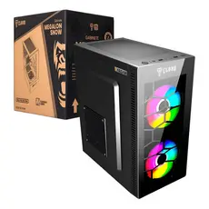 Gabinete Gamer Clanm Kaesar Vidro Frontal Preto Micro-atx Preto