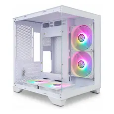 Gabinete Gamer White Pc-240 Vidro Temperado M-atx 4 Fans Branco