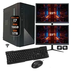 Computador Intel I7 16gb Ssd 1tb 2 Monitor 23 + 2gb
