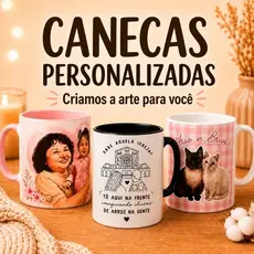 [ENVIO RÁPIDO] Caneca Personalizada Foto Criação Exclusiva Canecas diferentes - Porcelana - Xícara- Caneca de Café