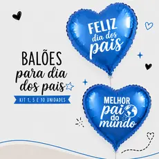 1 | 5 | 10 Balão de dia dos pais 22cm + vareta Balão metalizado 10 polegadas presente dia dos pais kit balões