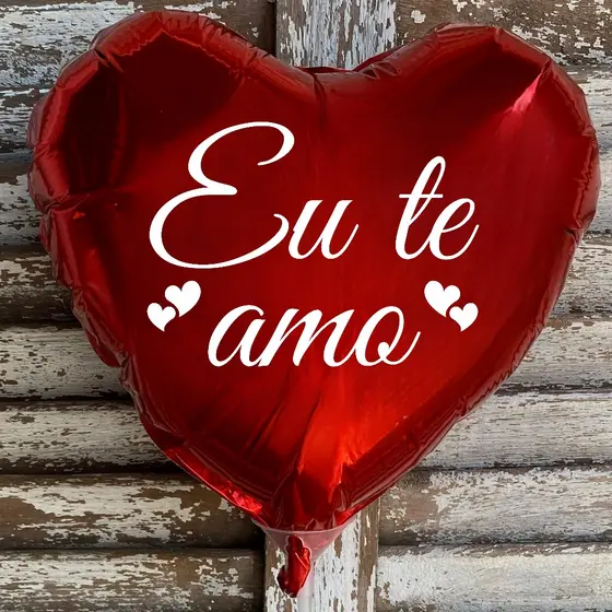 1 Balão de Coração Vermelho + VARETA Balão Metalizado Eu te amo amor Presente namorado Surpresa|Balões dia dos namorados