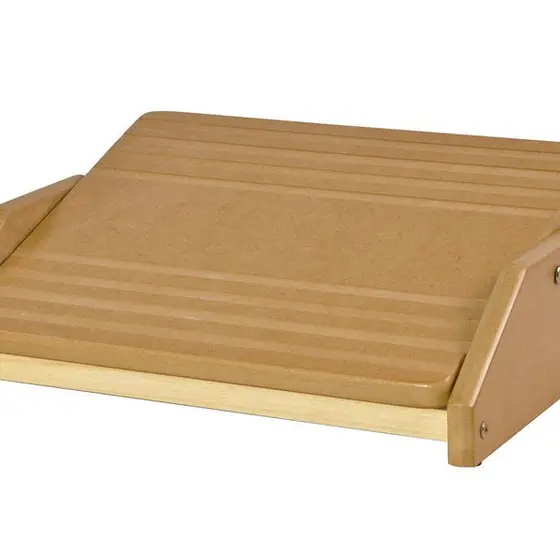 Apoio Ergonômico Para Pés Em Mdf Cor Natural Ajustável Souza 3702