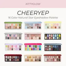 Paleta De Sombras Estrela Natural CHEERYEP 16 Cores | Fosco E Brilhante • Altamente Pigmentado Fácil De Misturar
