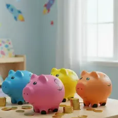 Cofre Porquinho Cofrinho De Porco Porta Moedas Em Cerâmica Decorada Para Crianças Promoção Mais Vendido