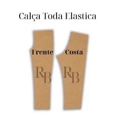 Molde de calça , Modelagem de calça com cintura toda elástica em papel Kraft, Kit com os tamanhos P M G GG.