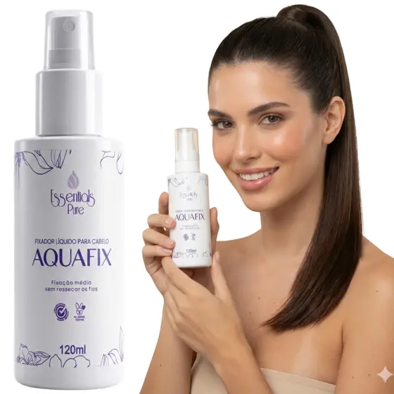 Fixador Líquido para Cabelo 120ml – Fixação Média, Brilho Natural e Controle do Frizz