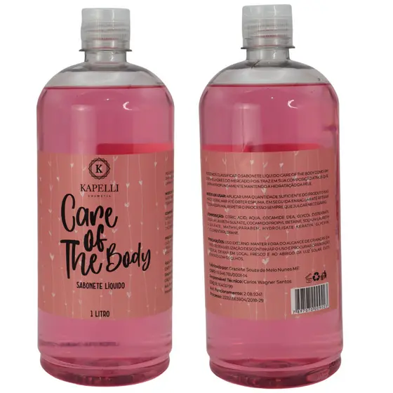 SABONETE LÍQUIDO CARE OF THE BODY - KAPELLI COSMETIC 1L