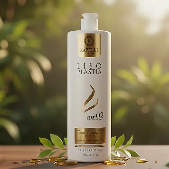 Progressiva Capilar Profissional 1 Litro Uso em Salão Alisamento e Controle de Frizz