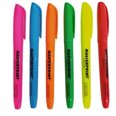 Caneta Marca Texto Neon Amarela Azul Vermelha Rosa Laranja Verde Marcador de Textos Masterprint