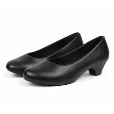Sapato Salto Scarpin Feminino Social Preto Salto Baixo Confortável Trabalho Igreja Dia a Dia