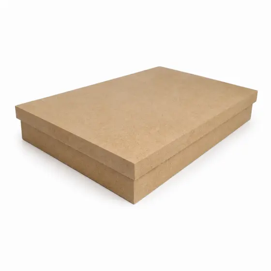 Caixa MDF Cru Para Papel A4 30,5x22,5x5,5cm Organizadora Documentos