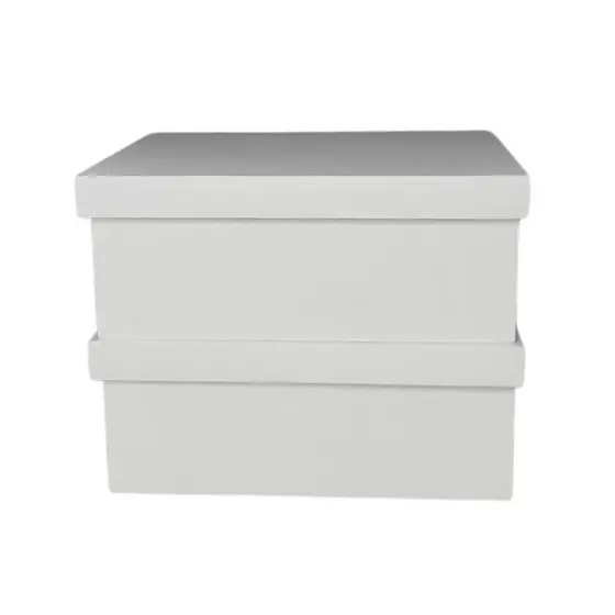 Kit 2 Caixas MDF Brancas 20x16x7,5cm Para Lembrancinha Presente Organização