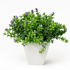 Lavandinha Artificial Em Vaso MDF 10cm Arranjo Decorativo Para Mesa E Prateleira