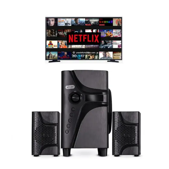 Home Theater Bluetooth 2.1 Subwoofer Potente Soundbar Usb P2 Com Radio Fm Para PC Notebook Smart TV