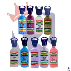 TINTA DIMENSIONAL BRILLIANT/GLITTER/ METALIC 3D - ACRILEX