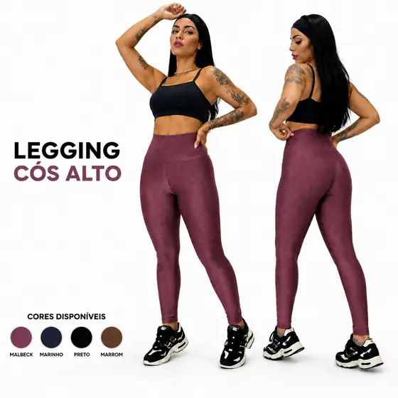 Calça Legging Feminina Canelada