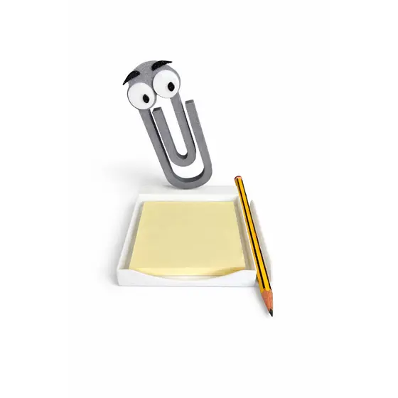 Porta Bloco Adesivo Criativo com Clip 3D | Suporte Post-it Divertido Organizador de Mesa Escritório e Estudo