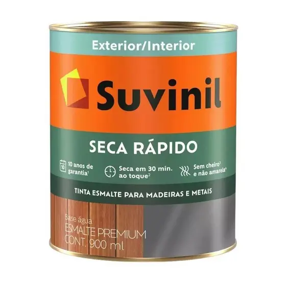 Esmalte Brilhante Suvinil Base d'Água Cor e Proteção 900ml