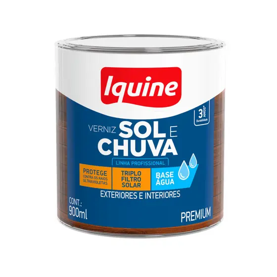 Verniz Filtro Solar Brilhante 0,9L - B.Agua - Incolor - Sol E Chuva