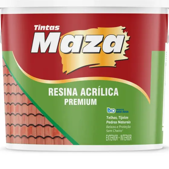 Resina Acrilica Brilhante Maza Base Água 18L Incolor