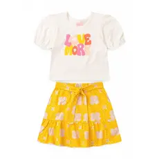 Conjunto Feminino Infantil Mangas Bufantes