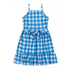 Vestido Infantil Feminino Xadrez Amarração