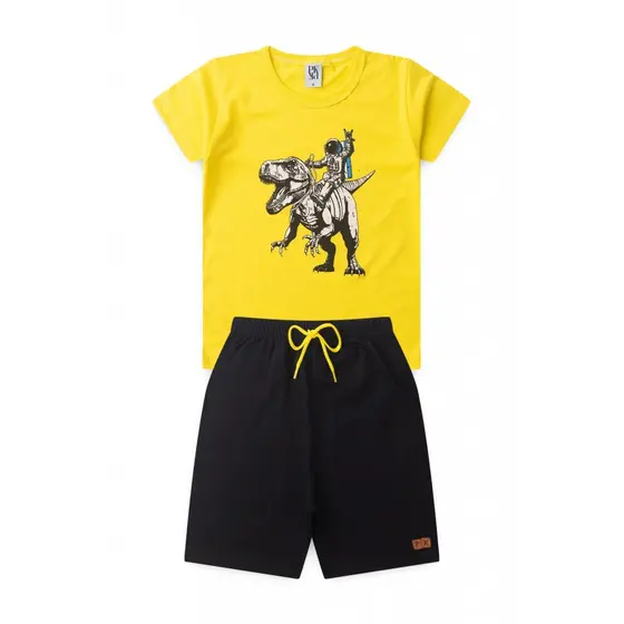 Conjunto Masculino Infantil Dino No Espaço