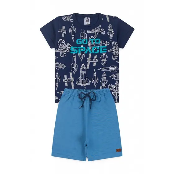 Conjunto Masculino Marinho Ir Ao Espaço