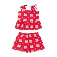 Conjunto Infantil Feminino Flores Rotativas