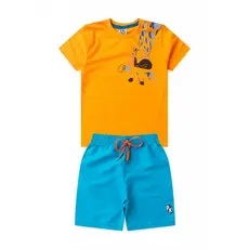 Conjunto Masculino Infantil Verão Girafa Sun Laranja