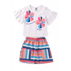 Conjunto Feminino Infantil Verão Smile And Fun Branco