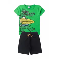 Conjunto Infantil Masculino Surfando No Pantano